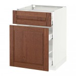 МЕТОД / МАКСИМЕРА Напольн шкаф/выдвижн секц/ящик - белый, Филипстад коричневый, 60x60 см МЕТОД / МАКСИМЕРА Напольн шкаф/выдвижн секц/ящик - белый, Филипстад коричневый, 60x60 см