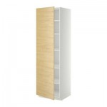 МЕТОД Высок шкаф с полками - 60x60x200 см, Тингсрид под березу, белый МЕТОД Высок шкаф с полками - 60x60x200 см, Тингсрид под березу, белый