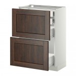 МЕТОД / ФОРВАРА Нплн шк 2фрнт/2низк/2 выс/2срдн ящ - белый, Эдсерум под дерево коричневый, 60x37 см МЕТОД / ФОРВАРА Нплн шк 2фрнт/2низк/2 выс/2срдн ящ - белый, Эдсерум под дерево коричневый, 60x37 см