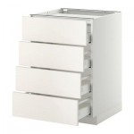 МЕТОД / МАКСИМЕРА Напольн шкаф/4фронт пнл/4ящика - 60x60 см, Веддинге белый, белый МЕТОД / МАКСИМЕРА Напольн шкаф/4фронт пнл/4ящика - 60x60 см, Веддинге белый, белый