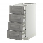 МЕТОД / МАКСИМЕРА Нплн шк 4фрнт/2нзк/3срд ящ - белый, Будбин серый, 40x60 см МЕТОД / МАКСИМЕРА Нплн шк 4фрнт/2нзк/3срд ящ - белый, Будбин серый, 40x60 см