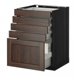 МЕТОД / ФОРВАРА Нплн шк 5фронт/4нзк/2срд ящ - под дерево черный, Эдсерум под дерево коричневый, 60x60 см МЕТОД / ФОРВАРА Нплн шк 5фронт/4нзк/2срд ящ - под дерево черный, Эдсерум под дерево коричневый, 60x60 см