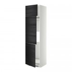 МЕТОД Выс шкаф для хол/мороз с 3 дверями - белый, Тингсрид под дерево черный, 60x60x220 см МЕТОД Выс шкаф для хол/мороз с 3 дверями - белый, Тингсрид под дерево черный, 60x60x220 см