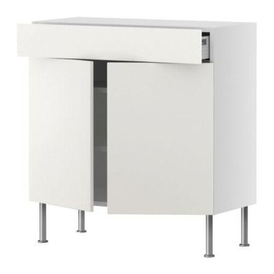 ФАКТУМ Напол шкаф/полки/ящик/2двери - Аплод белый, 80x37 см ФАКТУМ Напол шкаф/полки/ящик/2двери - Аплод белый, 80x37 см