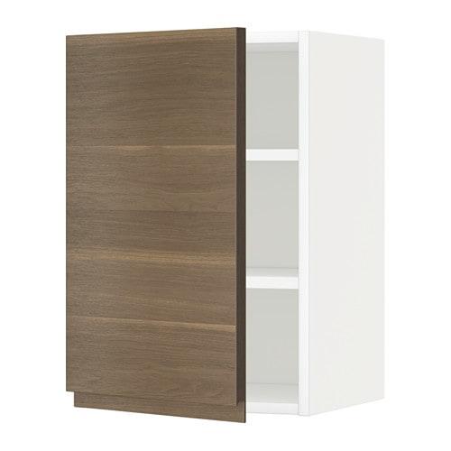 МЕТОД Шкаф навесной с полкой - белый, Воксторп под грецкий орех, 40x60 см МЕТОД Шкаф навесной с полкой - белый, Воксторп под грецкий орех, 40x60 см