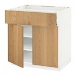 МЕТОД / ФОРВАРА Нплн шк д/врч пнл/ящ/плк/2дв - Экестад дуб, белый МЕТОД / ФОРВАРА Нплн шк д/врч пнл/ящ/плк/2дв - Экестад дуб, белый