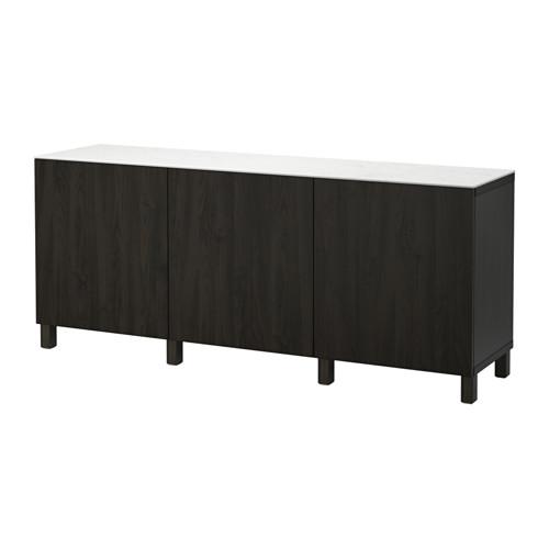 БЕСТО Комбинация для хранения с дверцами - Лаппвикен черно-коричневый БЕСТО Комбинация для хранения с дверцами - Лаппвикен черно-коричневый