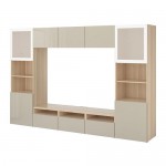 BESTÅ шкаф для ТВ, комбин/стеклян дверцы BESTÅ шкаф для ТВ, комбин/стеклян дверцы