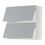 МЕТОД Навесной шкаф/2 дверцы, горизонтал - 80x80 см, Веддинге серый, белый