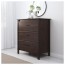 БРУСАЛИ Комод с 3 ящиками - коричневый