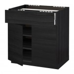 МЕТОД / МАКСИМЕРА Нплн шк д/врч пнл/ящ/плк/2дв - под дерево черный, Тингсрид под дерево черный, 80x60 см