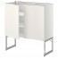 МЕТОД Напол шкаф с полками/2двери - белый, Веддинге белый, 80x37x60 см