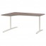 БЕКАНТ Углов письм стол левый - серый/белый