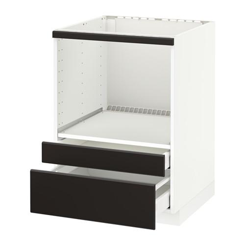МЕТОД / МАКСИМЕРА Напольн шк д/комб СВЧ/ящики - белый, Кунгсбакка антрацит