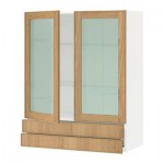 МЕТОД / ФОРВАРА Навесной шкаф/2 стек дв/2 ящика - 80x100 см, Экестад дуб, белый МЕТОД / ФОРВАРА Навесной шкаф/2 стек дв/2 ящика - 80x100 см, Экестад дуб, белый