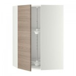 МЕТОД Угл нвсн шкф с вращающ секц - 68x100 см, Брокхульт под грецкий орех светло-серый, белый