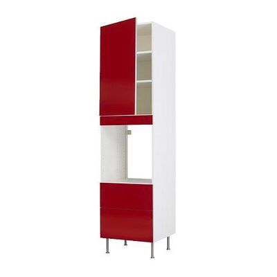 ФАКТУМ Высок шкаф д духов+дверь/2 ящика - Абстракт красный, 60x233 см