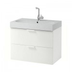 ГОДМОРГОН / БРОВИКЕН Шкаф для раковины с 2 ящ - белый/светло-серый