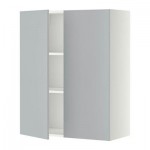 МЕТОД Навесной шкаф с полками/2дверцы - 80x100 см, Веддинге серый, белый МЕТОД Навесной шкаф с полками/2дверцы - 80x100 см, Веддинге серый, белый