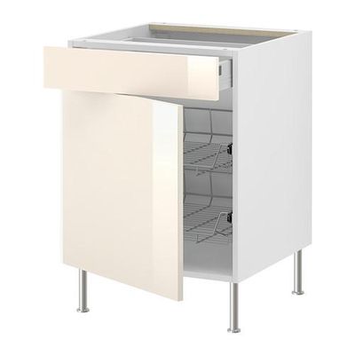 ФАКТУМ Напольн шкаф с пров корз/ящ/дверью - Абстракт кремовый, 60 см ФАКТУМ Напольн шкаф с пров корз/ящ/дверью - Абстракт кремовый, 60 см