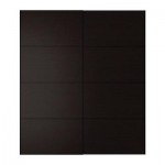 ПАКС МАЛЬМ Пара раздвижных дверей - черно-коричневый, 200x236 см