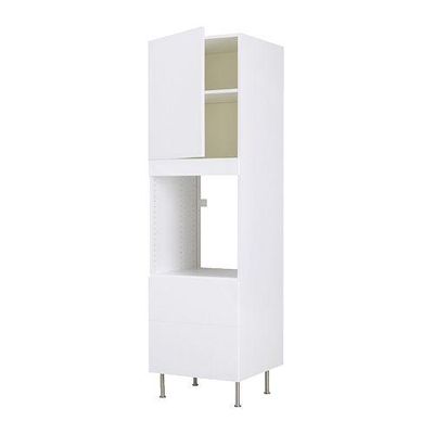 ФАКТУМ Высок шкаф д духов+дверь/2 ящика - Абстракт белый, 60x211 см