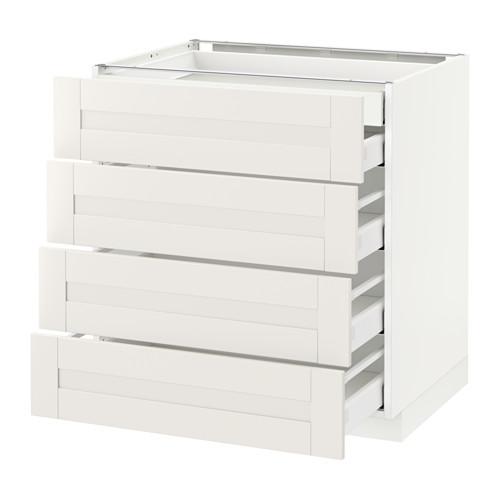 МЕТОД / МАКСИМЕРА Нплн шк 4фрнт/2нзк/3срд ящ - белый, Сэведаль белый, 80x60 см МЕТОД / МАКСИМЕРА Нплн шк 4фрнт/2нзк/3срд ящ - белый, Сэведаль белый, 80x60 см