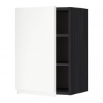 METOD шкаф навесной с полкой черный/Воксторп белый 40x60 см
