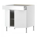 ФАКТУМ Напол шкаф/полки/ящик/2двери - Абстракт белый, 80 см ФАКТУМ Напол шкаф/полки/ящик/2двери - Абстракт белый, 80 см