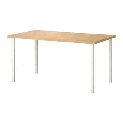 ЛИННМОН/ГОДВИН Стол - под березу/белый