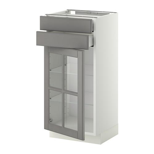 METOD/MAXIMERA напольн шк/2 ящ/2 сткл дврц черный METOD/MAXIMERA напольн шк/2 ящ/2 сткл дврц черный