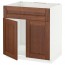 МЕТОД Напольн шкаф п-мойку 2 двр/фрн пнл - белый, Филипстад коричневый