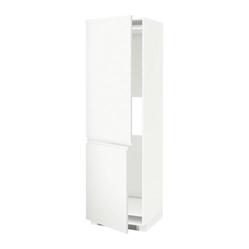 МЕТОД Выс шкаф д/холодильн или морозильн - белый, Воксторп белый, 60x60x200 см