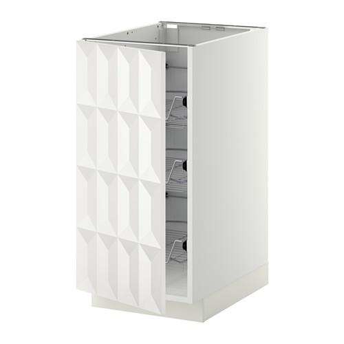 МЕТОД Напольный шкаф с проволочн ящиками - белый, Гэррестад белый, 40x60 см МЕТОД Напольный шкаф с проволочн ящиками - белый, Гэррестад белый, 40x60 см