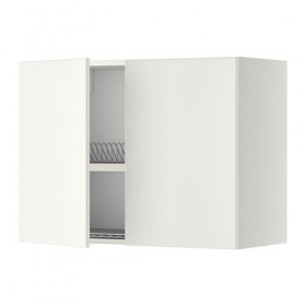 METOD навесной шкаф с посуд суш/2 дврц белый/Веддинге белый 80x38.6x60 cm