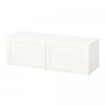 БЕСТО Стеллаж с дверьми - Ханвикен белый БЕСТО Стеллаж с дверьми - Ханвикен белый