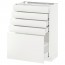 МЕТОД / МАКСИМЕРА Напольный шкаф с 5 ящиками - белый, Хэггеби белый, 60x37 см