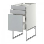 МЕТОД / ФОРВАРА Напольн шкаф 3фронт пнл/2низ/2ср ящ - 40x60x60 см, Веддинге серый, белый МЕТОД / ФОРВАРА Напольн шкаф 3фронт пнл/2низ/2ср ящ - 40x60x60 см, Веддинге серый, белый