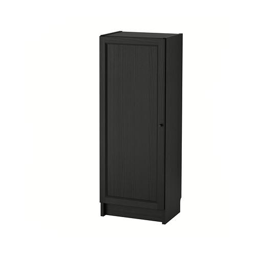 BILLY/OXBERG стеллаж с дверью черно-коричневый