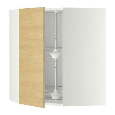 МЕТОД Угл нвсн шкф с вращающ секц - 68x80 см, Тингсрид под березу, белый МЕТОД Угл нвсн шкф с вращающ секц - 68x80 см, Тингсрид под березу, белый