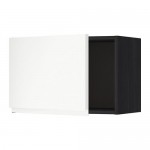 МЕТОД Шкаф навесной - под дерево черный, Воксторп белый, 60x40 см