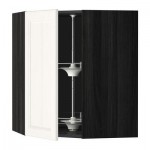 МЕТОД Угл нвсн шкф с вращающ секц - 68x80 см, Лаксарби белый, под дерево черный