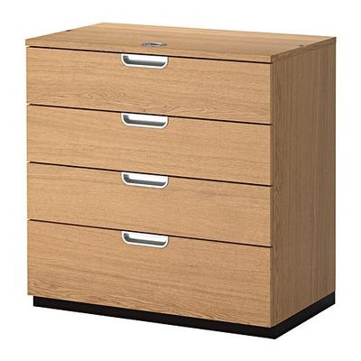 ГАЛАНТ Тумба с ящиками - дубовый шпон