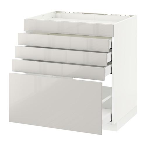 METOD/MAXIMERA напольн шк д/вар панели/5фасад/4ящ цвет алюминия METOD/MAXIMERA напольн шк д/вар панели/5фасад/4ящ цвет алюминия