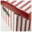 ПИНГЛА Коробка с крышкой - полоска белый/красный