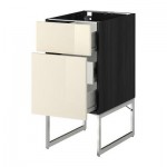 МЕТОД / ФОРВАРА Наполн шк 2 фрнт/3 средн ящ - 40x60x60 см, Рингульт глянцевый кремовый, под дерево черный МЕТОД / ФОРВАРА Наполн шк 2 фрнт/3 средн ящ - 40x60x60 см, Рингульт глянцевый кремовый, под дерево черный