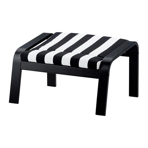 ПОЭНГ Табурет для ног - Стенли черный/белый ПОЭНГ Табурет для ног - Стенли черный/белый