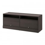 ХАВСТА Тумба под ТВ, с цоколем - темно-коричневый