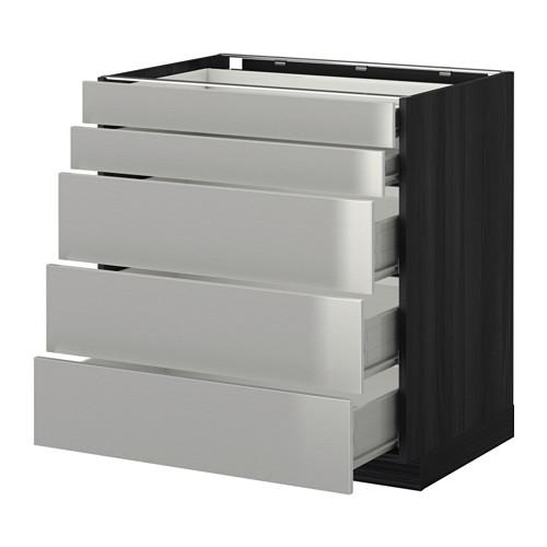 МЕТОД / ФОРВАРА Нплн шк 5фрнт/2нзк/3срд ящ - под дерево черный, Гревста нержавеющ сталь, 80x60 см МЕТОД / ФОРВАРА Нплн шк 5фрнт/2нзк/3срд ящ - под дерево черный, Гревста нержавеющ сталь, 80x60 см