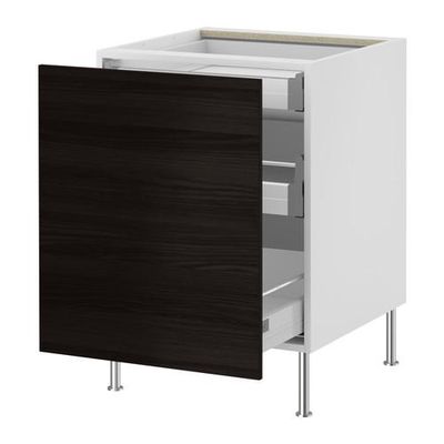 ФАКТУМ Напольный шкаф с выдвижной секцией - Гношё черный, 40 см ФАКТУМ Напольный шкаф с выдвижной секцией - Гношё черный, 40 см